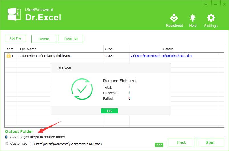 Dr. Excel remove password