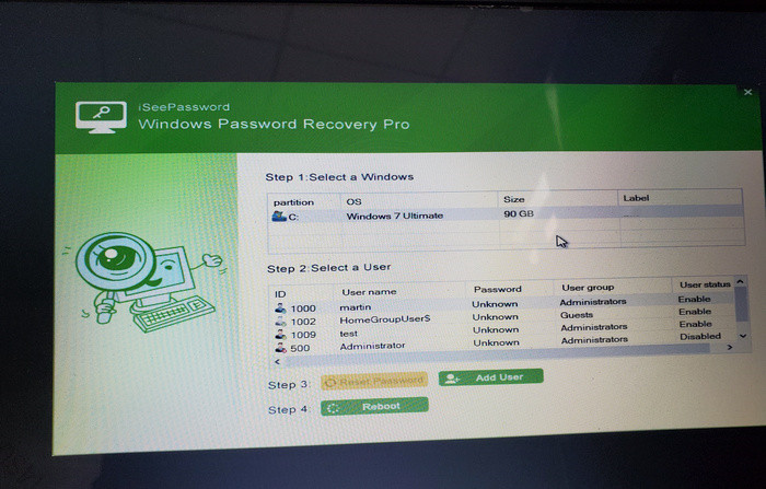 iseepassword windows password recovery pro reset