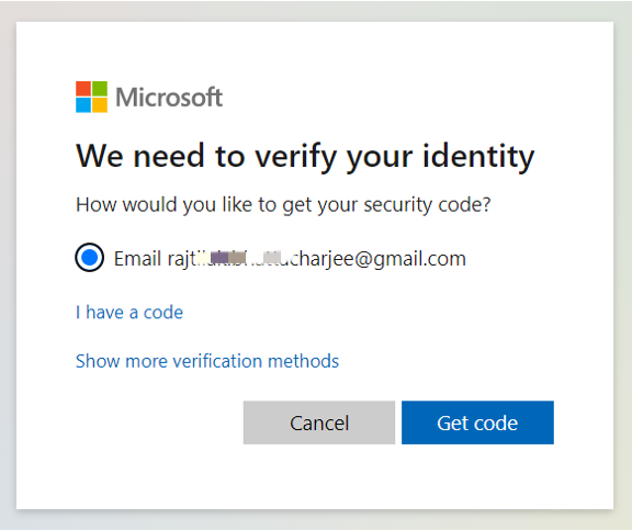 reset ms account password