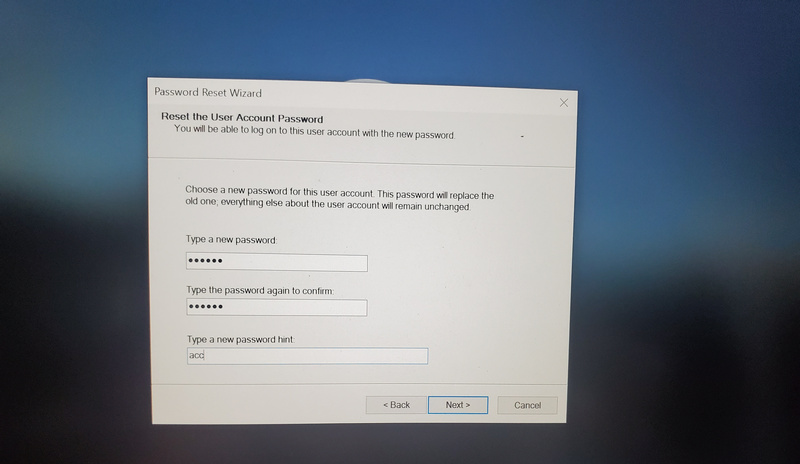 change windows 11 password