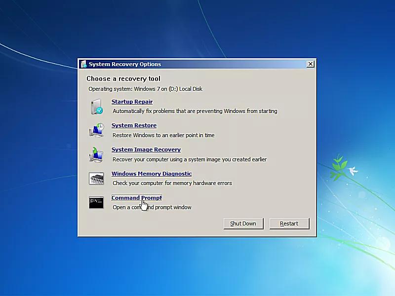 open command prompt windows 7