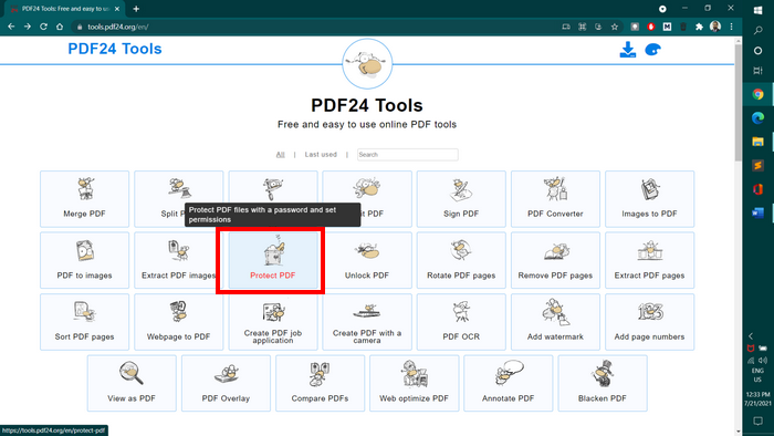 PDF24 Protect PDF