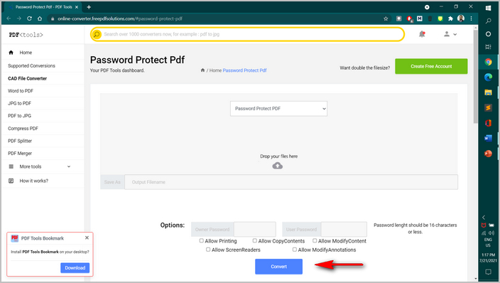 Password Protect PDF Chrome