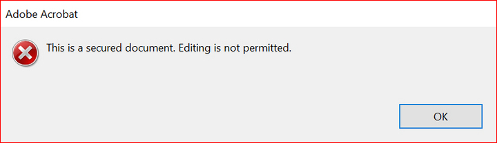 pdf permission password error