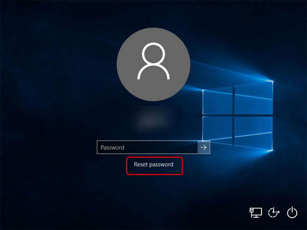 reset windows password with reset disk usb