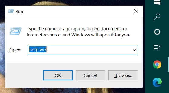 netplwiz