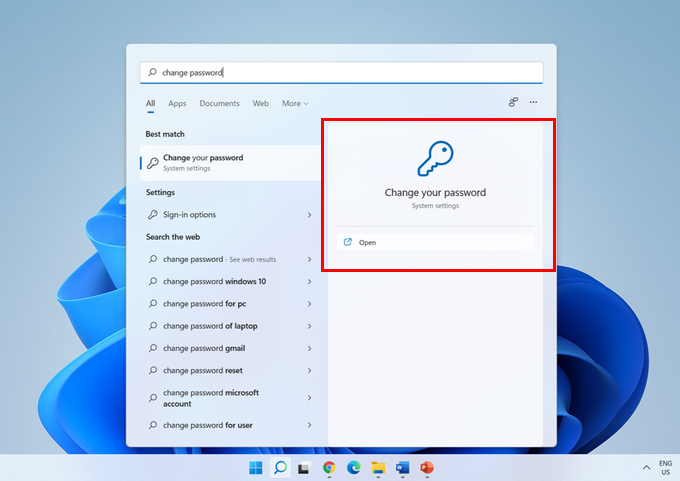 change password windows 11