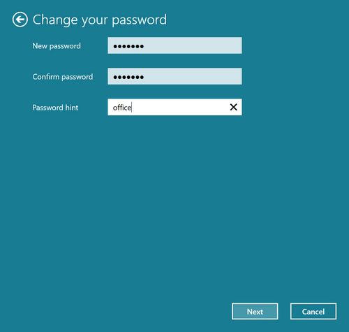 change windows 11 password