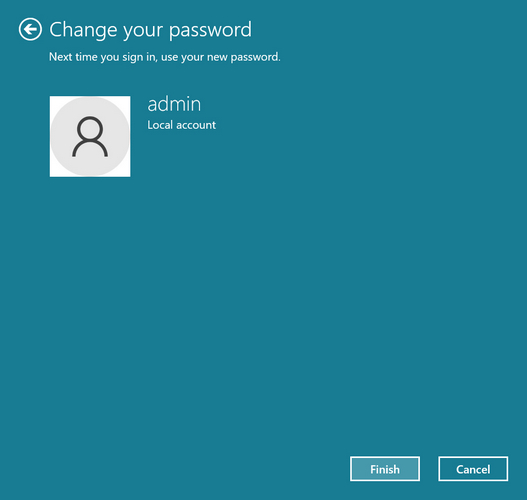 change windows 11 password