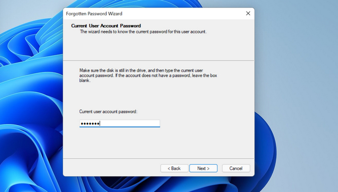 create password reset disk windows 11