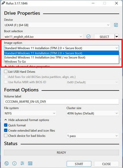 create windows 11 bootable with rufus