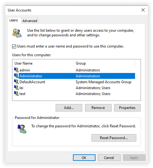 change windows 10 password using netplwiz