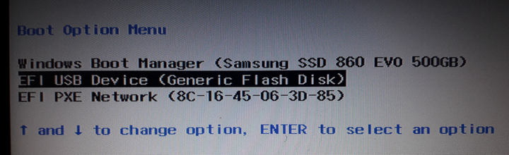 boot from usb