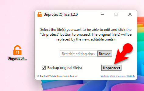 unprotect word document