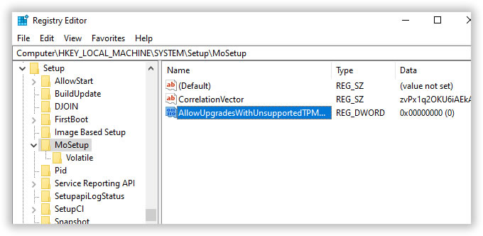 allow upgrade with unsupported TPM