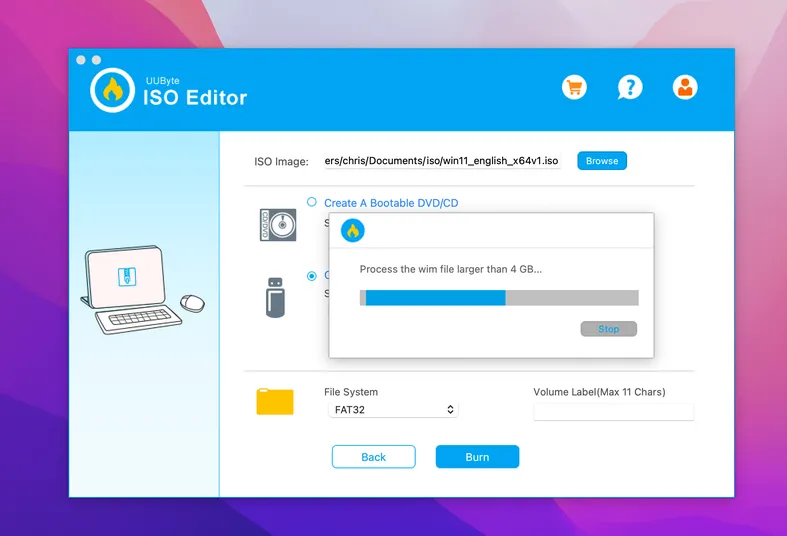 burn iso to usb on mac